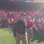 Jim Harbaugh before the Texans Game